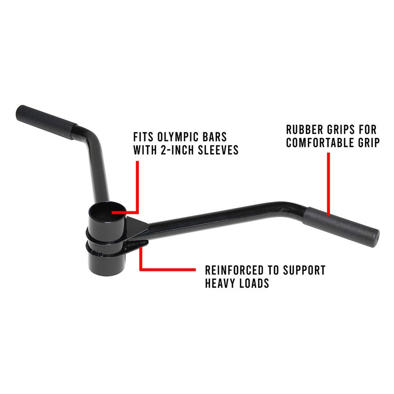 CAP Barbell ملحق CAP Barbell PRO لصف T-Bar المستقيم لبار أولمبي بقطر 2 إنش، أسود - Image 4